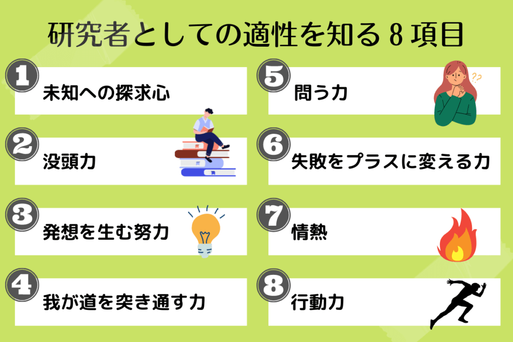 研究者としての適性を知る８項目