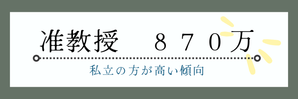 准教授の平均年収は870万