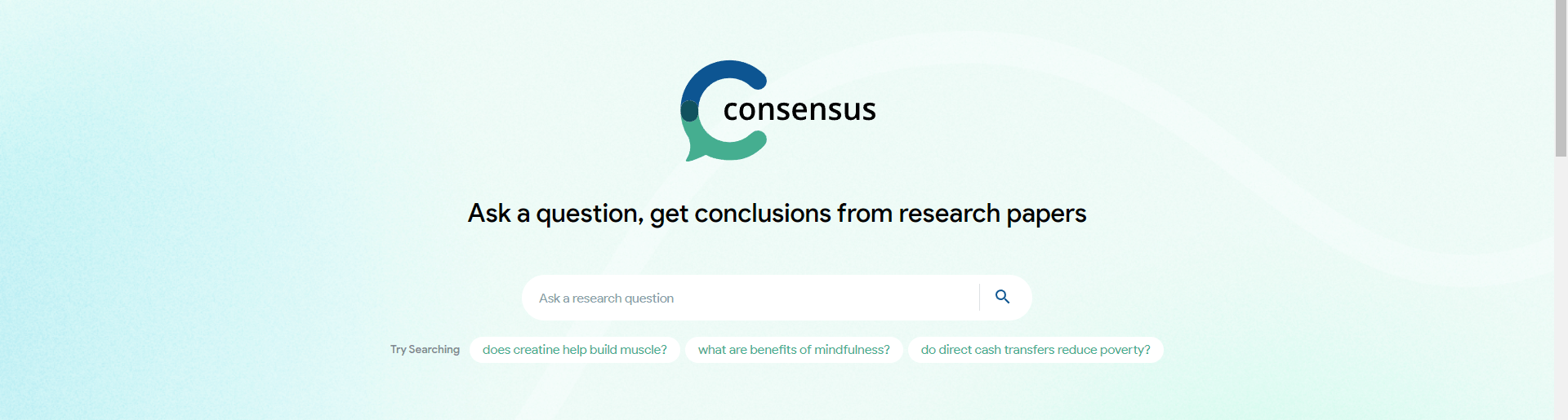 Consensusのトップページ