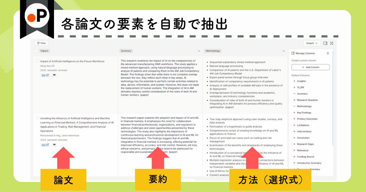 Paperguide:論文検索サポート(論文の要素を自動抽出)