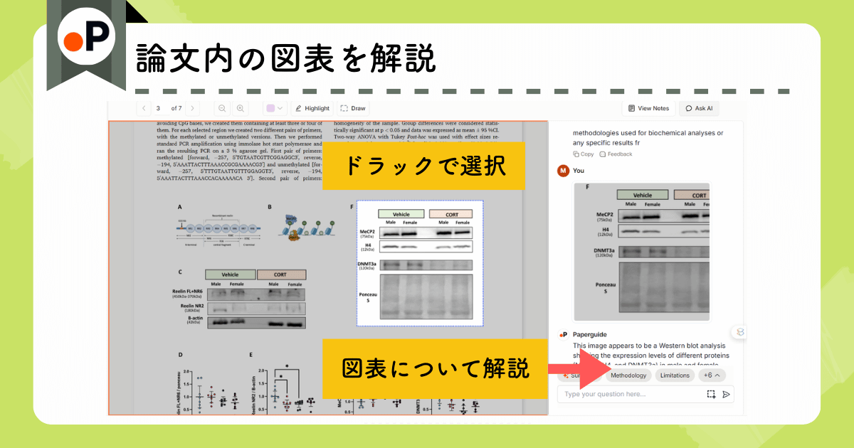 Paperguide:論文読解サポート(図表の解説)