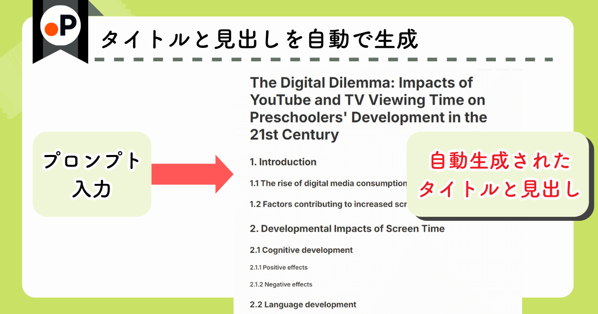 Paperguide:論文執筆サポート(タイトルと見出しを自動で生成)