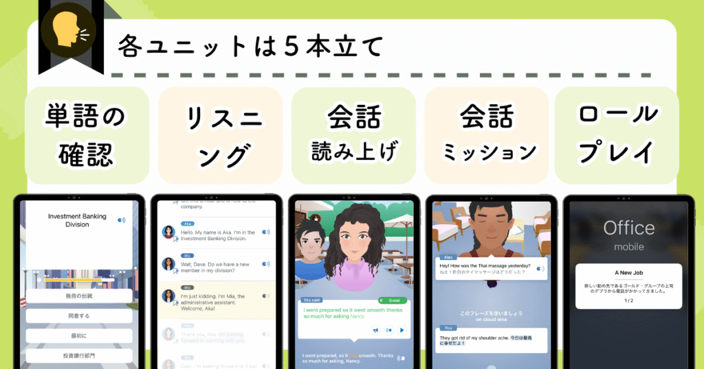 スピークバディ:各ユニットは5本立て