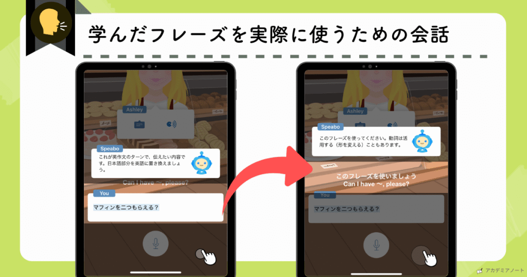 スピークバディ:学んだフレーズを使うための英会話レッスン