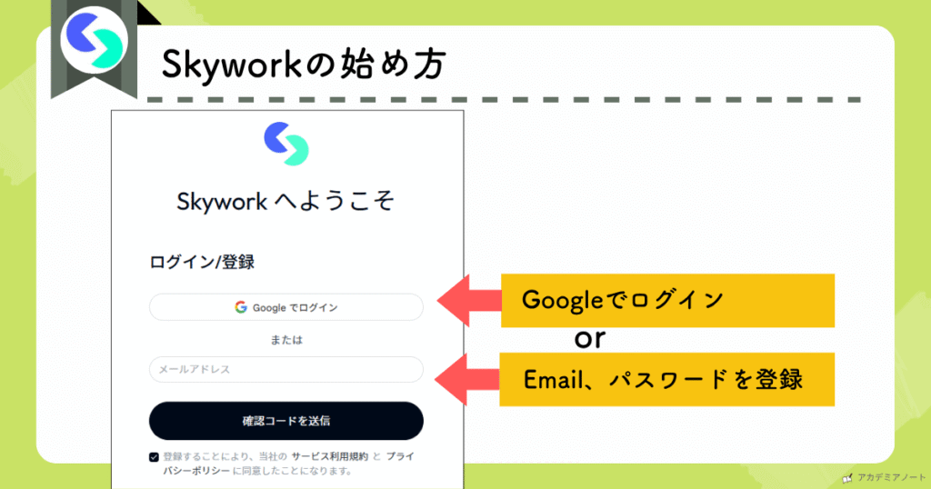 Skyworkの始め方