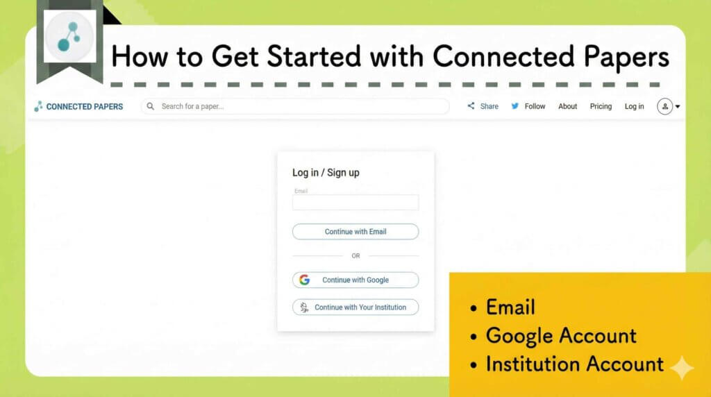 How to get started with Connected papers