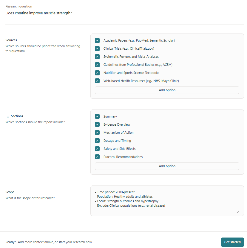 Elicit’s “Explore topics” screenshot