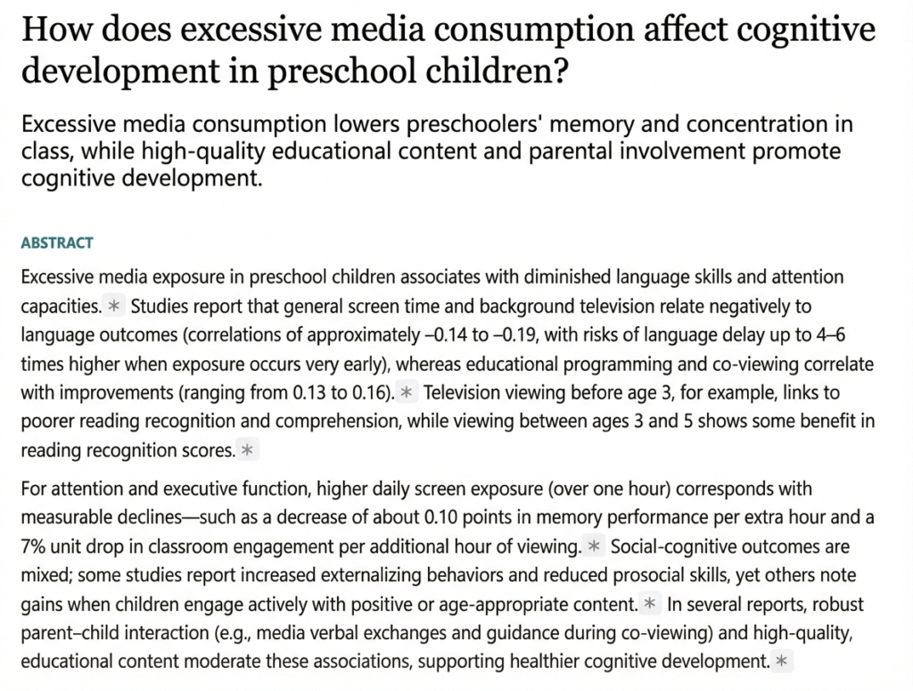 The actual interface of Elicit’s systematic reviews