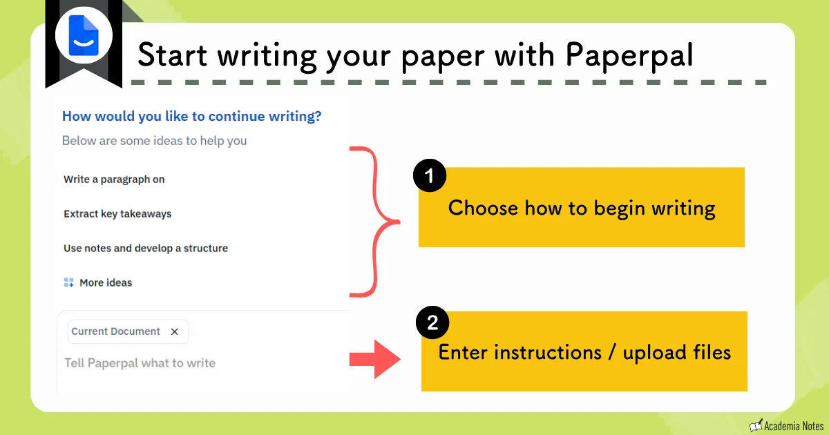 Paperpal onboarding screen for starting a paper