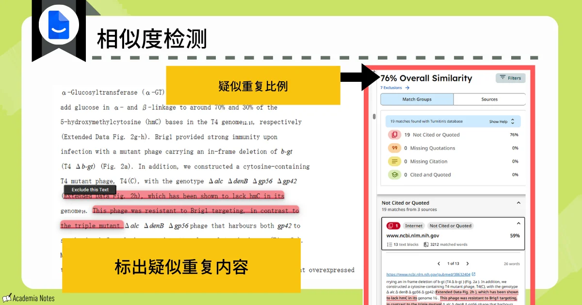 学术文献相似度检测和重复内容识别界面
