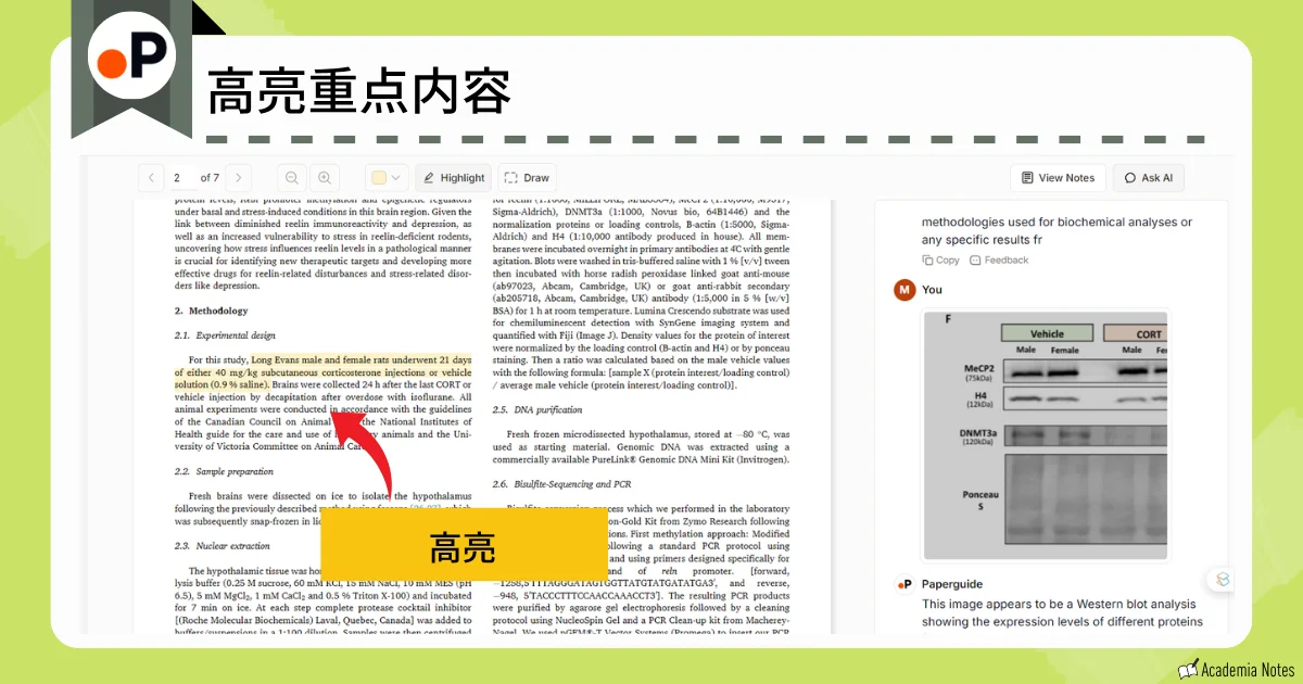 Paperguide 的文献阅读与标注界面
