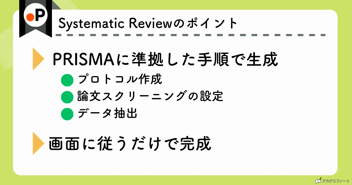 PaperguideのSystematic Reviewのポイント